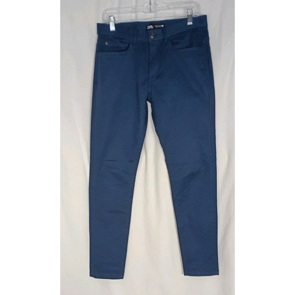 Zara Man Mens‎ Pants Size 30 Navy Blue Mid-Rise Skinny Leg